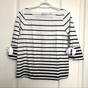 Reitmans Half Sleeve with Ties Stripped Blouse